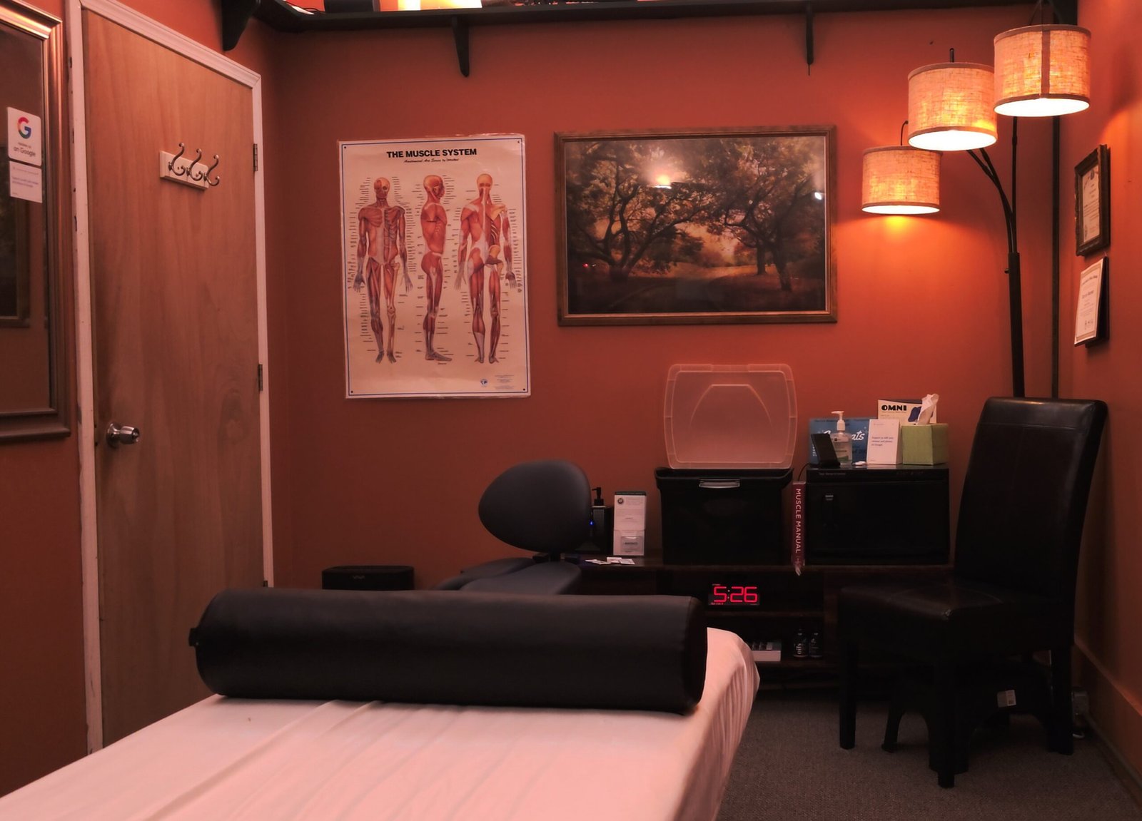 Massage room interior